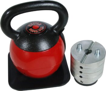 Stamina | X Versa-Bell Adjustable Kettlebell Set 16-36 lb w/Smart Workout App - Non-Slip Cast Iron Grip, Storage Pad - Strength Training Kettlebells for Home Gym Weightlifting