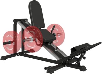 syedee Compact Leg Sled Machine with Calf Block, Leg Press Machine with Band Pegs, 900 LBS Weight Capacity, Squat Machine for Quads, Calves, Hamstrings, Home Gym Leg Machine