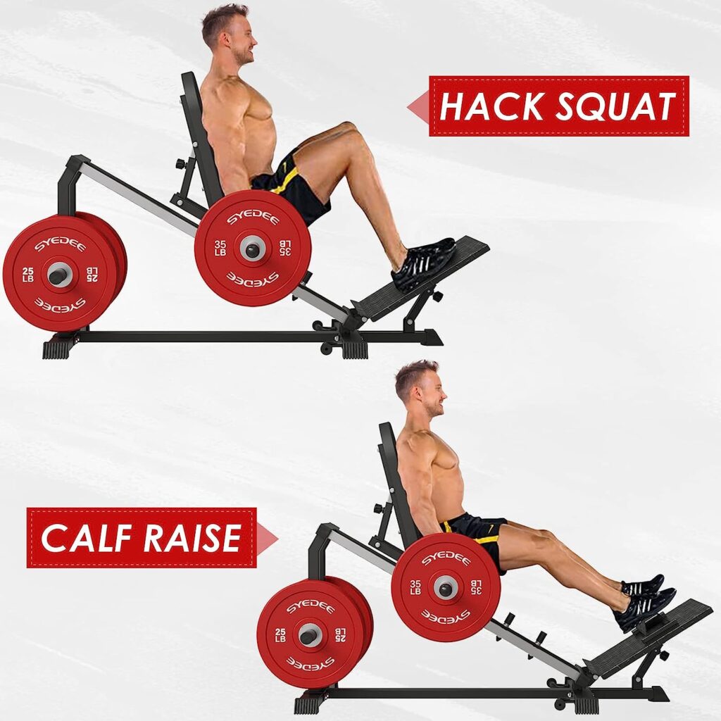 syedee Compact Leg Sled Machine with Calf Block, Leg Press...