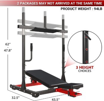 GMWD Vertical Leg Press Machine, Leg Strength Training Machine with Linear Bearing, Lower Body Special