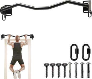 Kipika Heavy Duty Wall Mounted Doorway Pull Up Bar, Multifunctional Chin Up Bar, Portable Fitness Door Bar, Body Workout Home Gym System