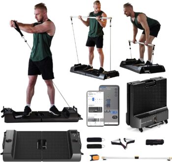 Motion Space Smart Trainer | 6 in 1 Home Gym Fitness Equipment, Adjustable Full Body Resistance Training, Workout Equipment with APP, Multifunctional Weightlifting with Eccentric, Isokinetic Modes