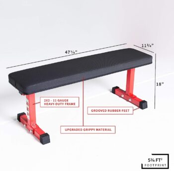 REP FITNESS Flat Bench - FB-3000-1,000 lb Rated Bench for Weightlifting. Optional Wall Storage Hanger Sold Separately