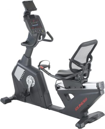 RUNOW Commercial Recumbent Exercise Bike LCD Screen Display 20 Levels of Resistance 400 lb Weight Capacity and 33 lb Flywheel