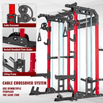 SUPGYM Multi-Functional Power Rack PS1A, Squat Rack Home Gym Fitness, A STANDARD Strength Training Half Rack Power Cage