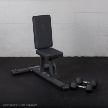 Titan Fitness Seated Stationary Bench, Rated 330 LB, Utility Upright Tricep Bicep Shoulder Press Weight Bench