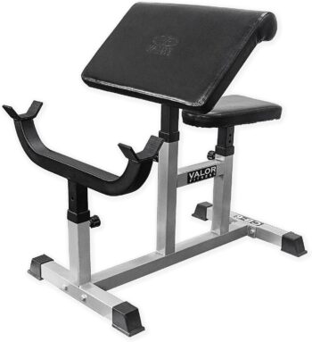 Valor Fitness CB Preacher Curl Bench for Bicep Curl Support Meant for Curling with EZ Curl Bar (Sold Separately)