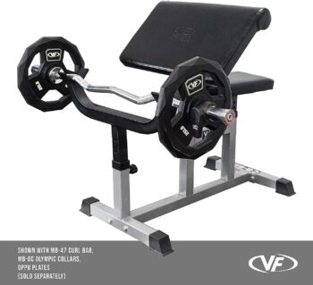 Valor Fitness CB Preacher Curl Bench for Bicep Curl Support Meant for Curling with EZ Curl Bar (Sold Separately)