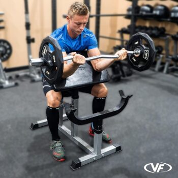 Valor Fitness CB Preacher Curl Bench for Bicep Curl Support Meant for Curling with EZ Curl Bar (Sold Separately)