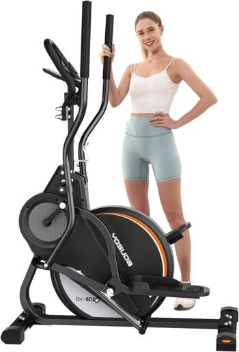 YOSUDA Pro Cardio Climber Stepping Elliptical Machine, 3 in 1 Elliptical, Total Body Fitness Cross Trainer with Hyper-Quiet Magnetic Drive System, 16 Resistance Levels, LCD Monitor & iPad Mount