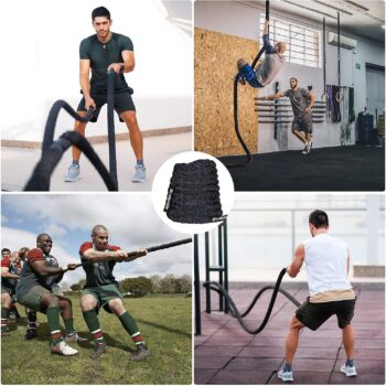 Battle Rope Battle Ropes for Exercise Workout Rope Exercise Rope Battle Ropes for Home Gym Heavy Ropes for Exercise Training Ropes for Working Out Weighted Workout Rope Exercise Workout Equipment