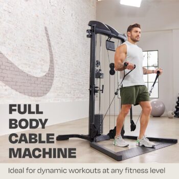 Centr 1 Home Gym Functional Trainer - Compact Home Workout Machine with Accessories - 2 x 165 lb Weight Stacks - Smooth Glide Cable Machine - Includes 3 Month Membership for Centr by Chris Hemsworth