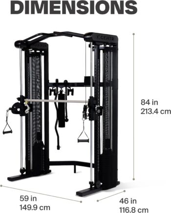 Centr 3 Home Gym Functional Trainer with Selectorized Smith Bar - Compact Home Workout Machine with Accessories and 2 x 165 lb Weight Stacks - Includes 3 Month Membership for Centr by Chris Hemsworth