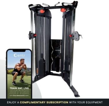 Inspire Fitness CFT Commercial Functional Trainer With Pull Up Bar & Rock Climbing Grips - At Home Workout Machine - Smooth Glide Cable Machine with Curl Bar, Straight Bar, Triceps Rope & More