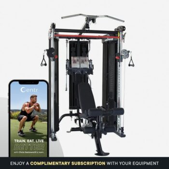 Inspire Fitness FT2 Functional Trainer & Smith Machine Station + Bench & Leg Extension Attachment Bundle - At Home Workout Machine for Full Body Strength Training + Squat Exercises