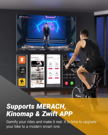 MERACH Indoor Cycling Bike, Exercise Bike for Home with Magnetic Resistance, Bluetooth Stationary Bike, iPad Holder, CC