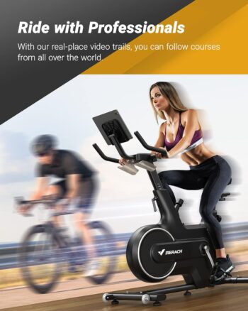 MERACH Indoor Cycling Bike, Exercise Bike for Home with Magnetic Resistance, Bluetooth Stationary Bike, iPad Holder, CC