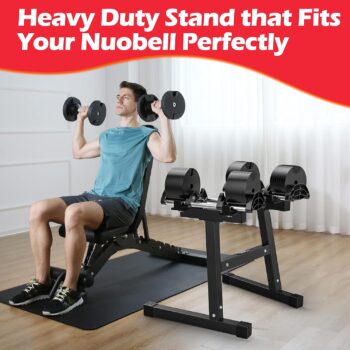 Nuobell Adjustable Dumbbell Rack and Stand. Perfect Home-Gym Dumbell Rack for At-Home Nuobell Workouts. Safe, Convenient and Prevents Accidents. This is a Nuobell Dumbbell Rack Stand Only, No Weights Included