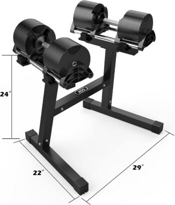 Nuobell Adjustable Dumbbell Rack and Stand. Perfect Home-Gym Dumbell Rack for At-Home Nuobell Workouts. Safe, Convenient and Prevents Accidents. This is a Nuobell Dumbbell Rack Stand Only, No Weights Included