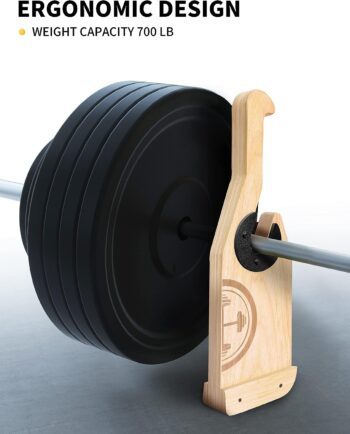 POWER GUIDANCE Wooden Barbell Jack Deadlift Jack Barbell Lift Jack for Weight Training, Mini Barbell Stand Non-Slip Handle Suitable for Loading/Unloading Weight Barbell Plates