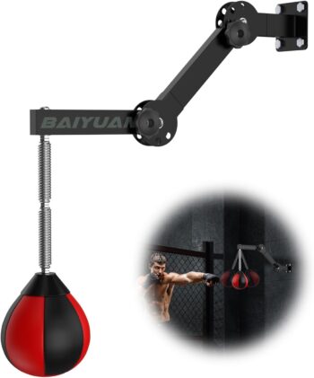 Speed Bag Boxing Punching Bag - Wall Mount Height Adjustable & Fold Speed Bags for Boxing, Wall Bracket Boxing Reflex Ball, Boxing Bag as Adults Teens and Kids, for Home Gym Workout