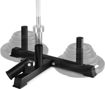 Yes4All 360° T-Bar Row Plate Post Insert Landmine Base - Fit 1" & 2” Olympic Bars, Easy to Install - Great for Back, Muscle, Arm, Full-Body & Support Deadlifts, Squats for Home Gym