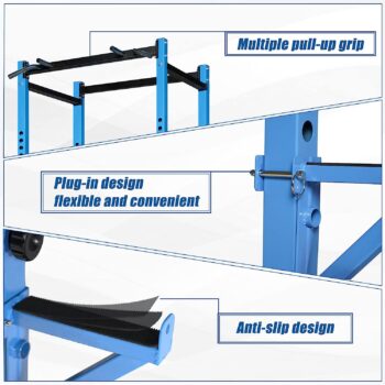 Bongkim Power Rack, Rack Cage for Weight Training, Adjustable Squat Stand Rack for Home Gym Equipment, Lifting Cage with 660lb Capacity