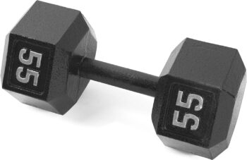 CAP Barbell Black Cast Iron Hex Dumbbell | 5-120 LBs | Single or Pair