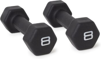 CAP Barbell Black Neoprene Coated Dumbbell Weights | Pair