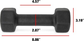 CAP Barbell Black Neoprene Coated Dumbbell Weights | Pair