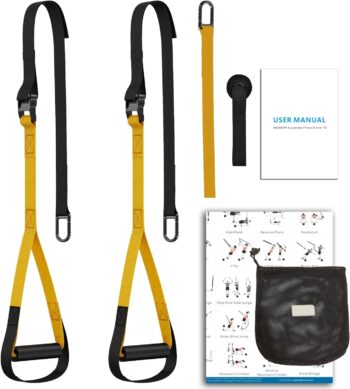 CoreKit Bodyweight Fitness Trainer Kit for Full Body Home Workouts, Resistance Fitness Straps to Build Muscle, Burn Fat, and Improve Mobility