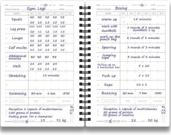 Cossac Undated Fitness Journal & Workout Planner - Designed by Experts Gym Notebook, Workout Tracker,Exercise Log Book for Men Women