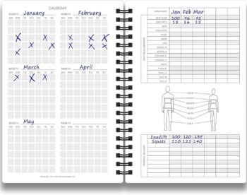 Cossac Undated Fitness Journal & Workout Planner - Designed by Experts Gym Notebook, Workout Tracker,Exercise Log Book for Men Women