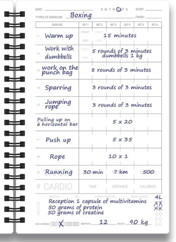 Cossac Undated Fitness Journal & Workout Planner - Designed by Experts Gym Notebook, Workout Tracker,Exercise Log Book for Men Women