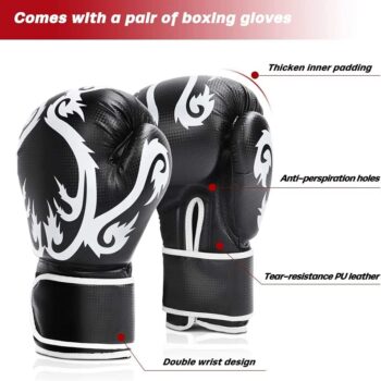 Dripex Freestanding Punching Bag- Heavy Boxing Bag with Stand for Adult Youth - Men Women Standing Kickboxing Bags with/Without Gloves for Home Gym MMA Boxing Training