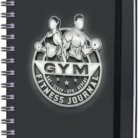 Fitness Journal & Workout Planner - Hardcover A5 Gym Log Book for Men & Women - Track Workouts, Weight Loss, Muscle Gain - Health & Wellness Tracker with Back Pocket for Gym Enthusiasts