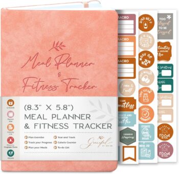 Graceful by Design Meal Planner and Fitness Tracker - Plan Workouts in our Fitness Journal for Women - Track Macros in our Food Journal for Women Weight Loss - Tear and Track with Perforated Pages