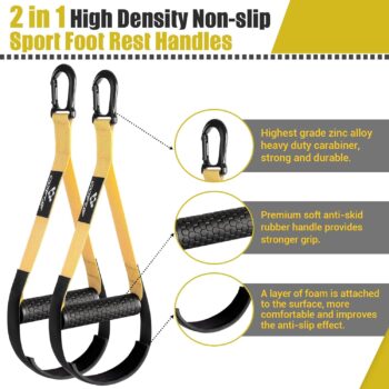 Home Resistance Training Kit, Resistance Trainer Exercise Straps with Handles, Door Anchor and Carrying Bag for Home Gym, Bodyweight Resistance Workout Straps for Indoor & Outdoor