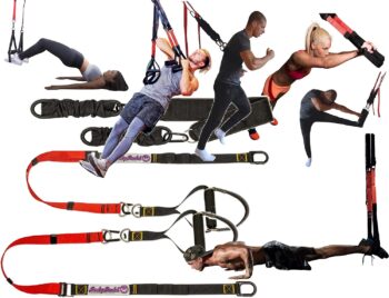 Home Workout Equipment Set, Suspension Trainer System, Bodyweight Resistance Training Kit, Full-Body Workout Exercise Bands, Use as Home Gym or for Outdoor Workout.