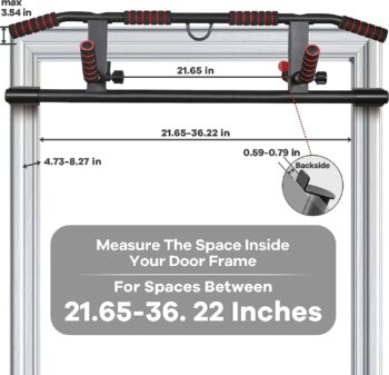 Iron Age Pull Up Bar Doorway US Invention Patent with Smart Hook Technology Angled Grip and Vertical Bar Available