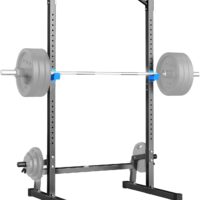 JX FITNESS Squat Rack Power Rack with Pull Up Bar,Adjustable Power Cage Exercise Squat Stand with Barbell Holder Weight Plate Storage Pegs,Weight Lifting Workout Station for Home Gym