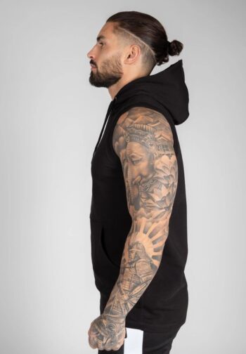 Lincoln Sleeveless Hoodie - Black