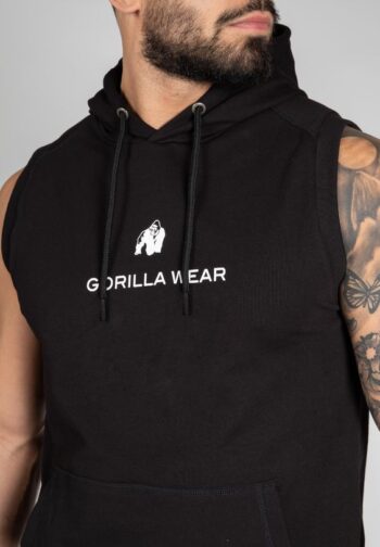 Lincoln Sleeveless Hoodie - Black