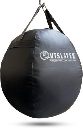 Outslayer 70lb Wrecking Ball Heavy Bag for Boxing and MMA and Muay Thai - Black