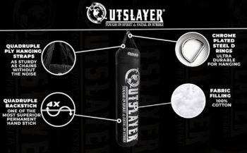 Outslayer 80 Pound Filled Punching Bag Boxing and MMA Made in USA