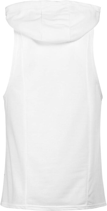 Poriff Mens Tank Top with Hood Pocket Gym Hoodie Workout Sleeveless Muscle Shirt