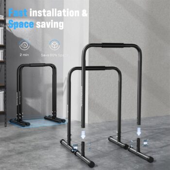 Sportsroyals Dip Bar, Adjustable Parallel Bars for Home Workout, Dip Station with (300/800/1200LBS) Loading Capacity