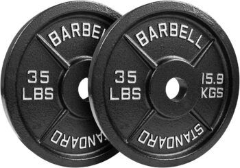 Steel Olympic Plates 355lb Set - Olympic Standard Premium Coated 2.5lb, 5lb, 10lb, 25lb, and 3x 45lb Pairs for Weight Lifting Powerlifting