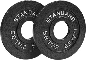 Steel Olympic Plates 355lb Set - Olympic Standard Premium Coated 2.5lb, 5lb, 10lb, 25lb, and 3x 45lb Pairs for Weight Lifting Powerlifting