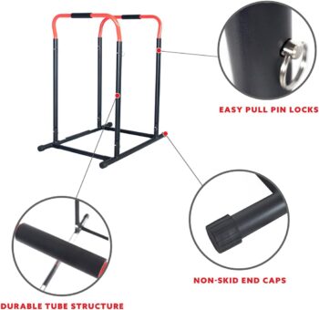 Sunny Health & Fitness Multi-Use Dip Station Bar